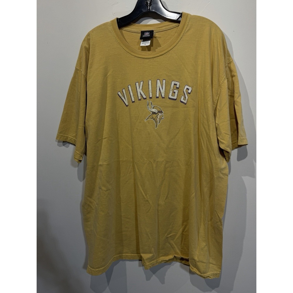 Vintage NFL Men's Minnesota Vikings Yellow T-shirt sz XL Team Apparel